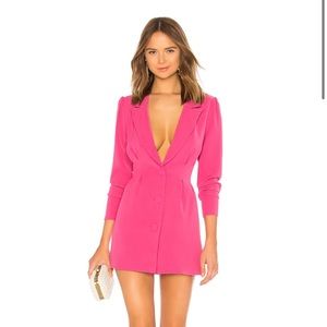 Hot Pink Lovers & Friends blazer dress from Revolve- good used condition